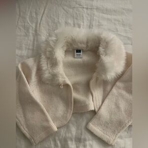 Janie and jack fur collared sweater